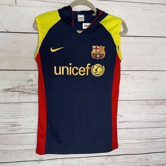 Nike Team FCB Barcelona Unicef Soccer Jersey Hooded Kids Size 2XL* - Picture 3 of 12